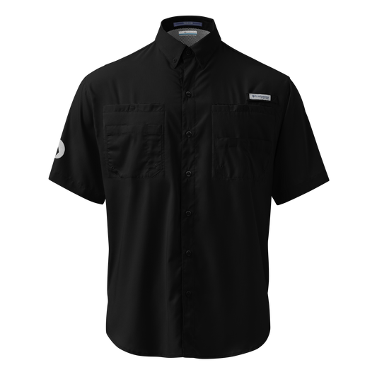 SCANable Men’s Columbia short sleeve button shirt dark